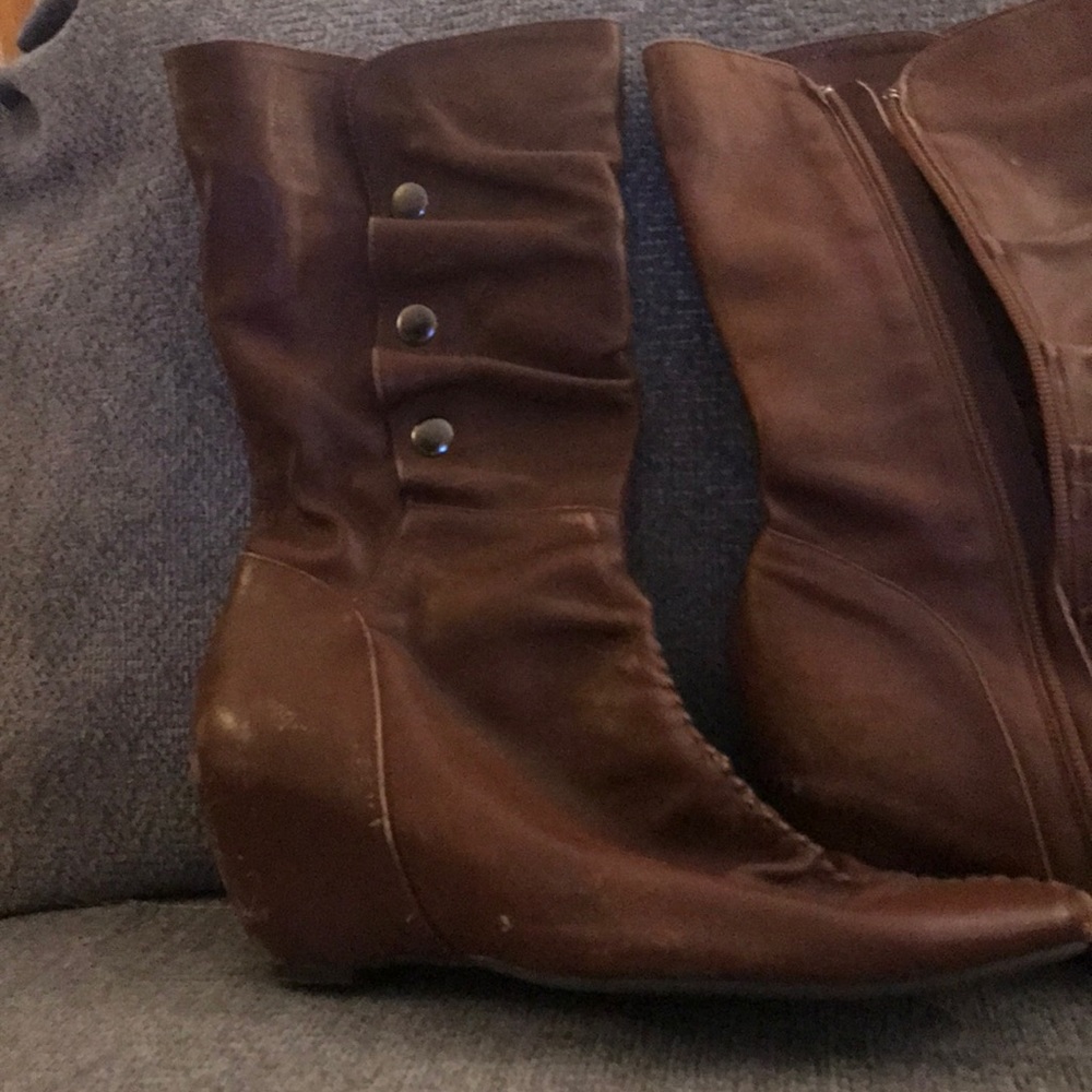 Brown Leather Pazzo Boots